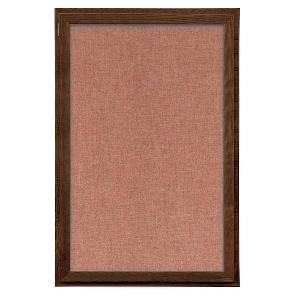 Indoor Enclosed Combo Board, 72"x36", Satin Frame/Black Porc & Amethyst